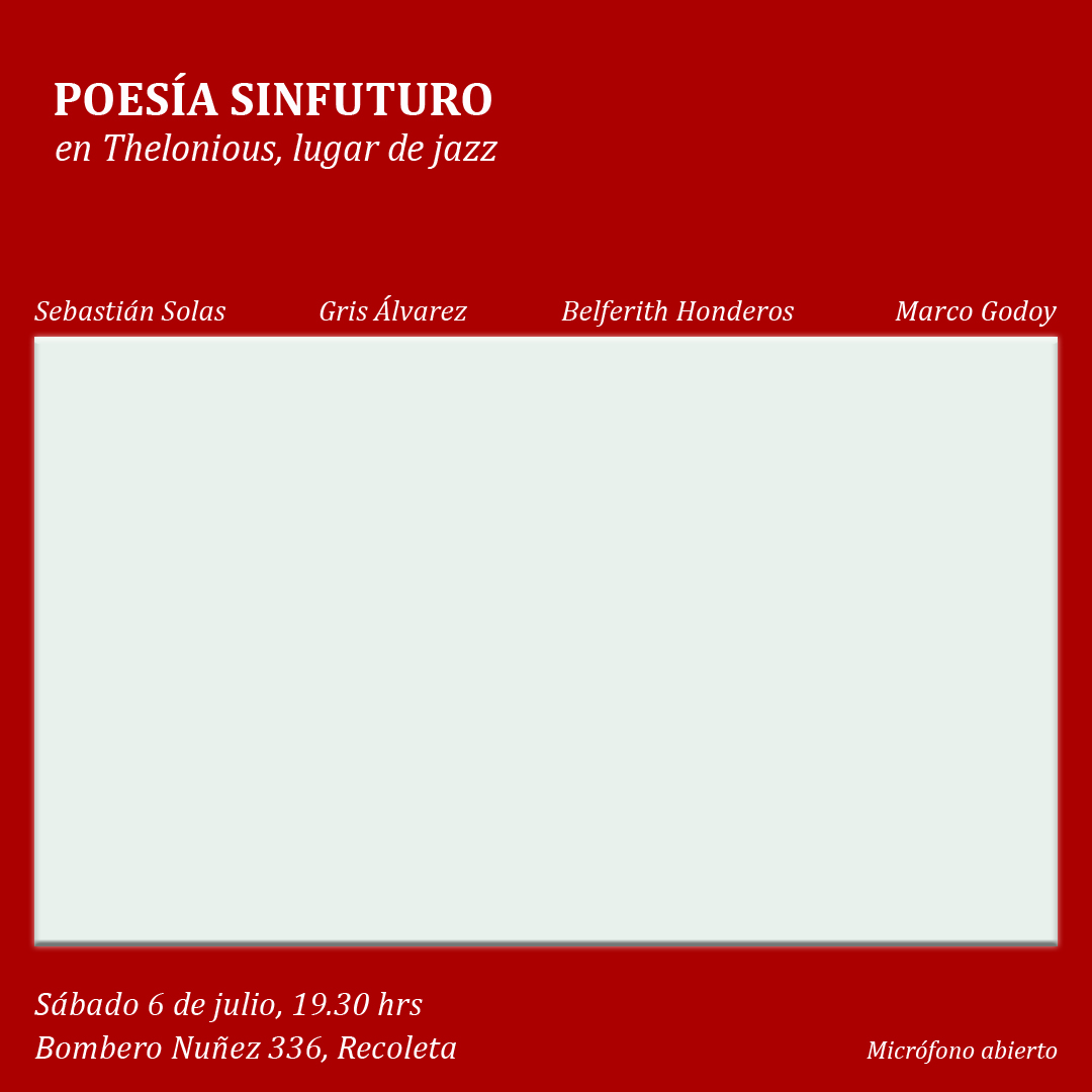Lectura de poesía Sinfuturo en Thelonius, lugar de jazz